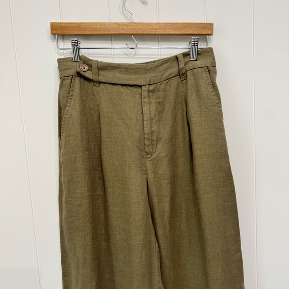 Madewell The Harlow High Rise Wide Leg Pant in 100% Linen in Distant Surplus 2 - Picture 4 of 16